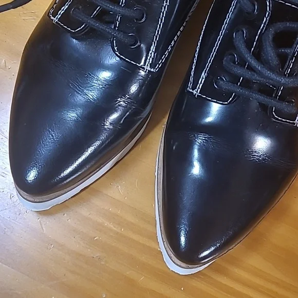 Asos Black Faux Leather Brogues - Picture 4 of 12